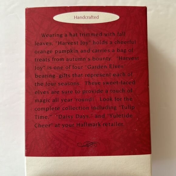 HALLMARK NIB Garden Elves Collection Harvest Joy Ornament Keepsake - Picture 3 of 8